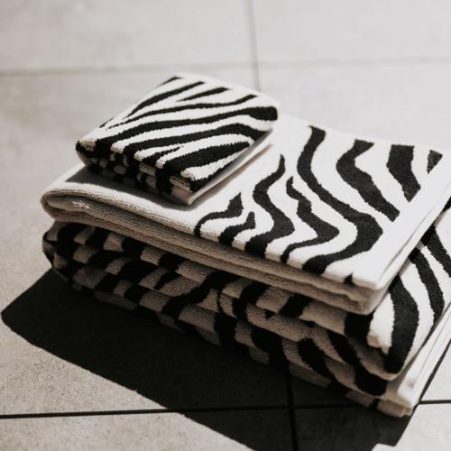 Baksana - Jacquard Towel - Zebra/Plain - Sauna Towel