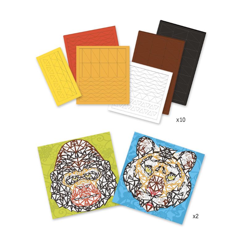 Colorful ceramic tile mosaic kit for creative DIY projects and vibrant home decor. Perfect for all ages.