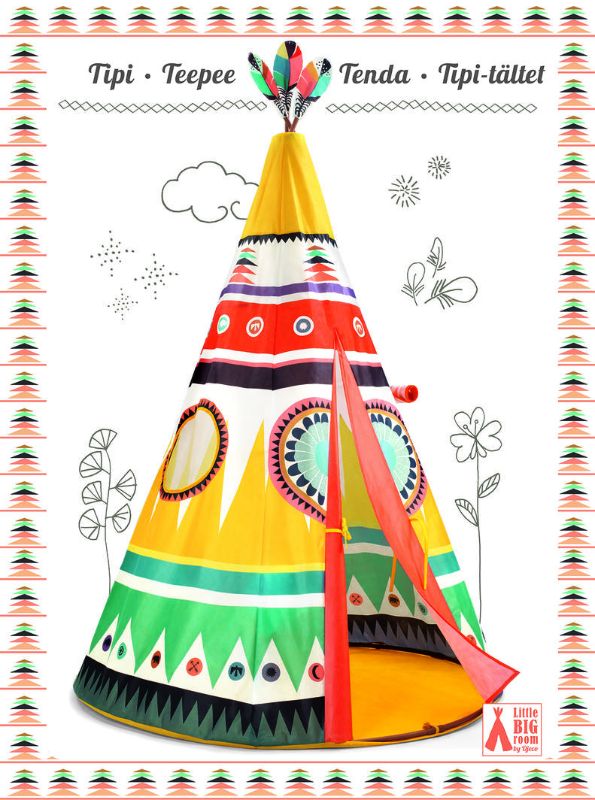 Colorful Smartfox NZ Teepee Tent made from durable non-woven fabric, perfect for indoor and outdoor imaginative play.