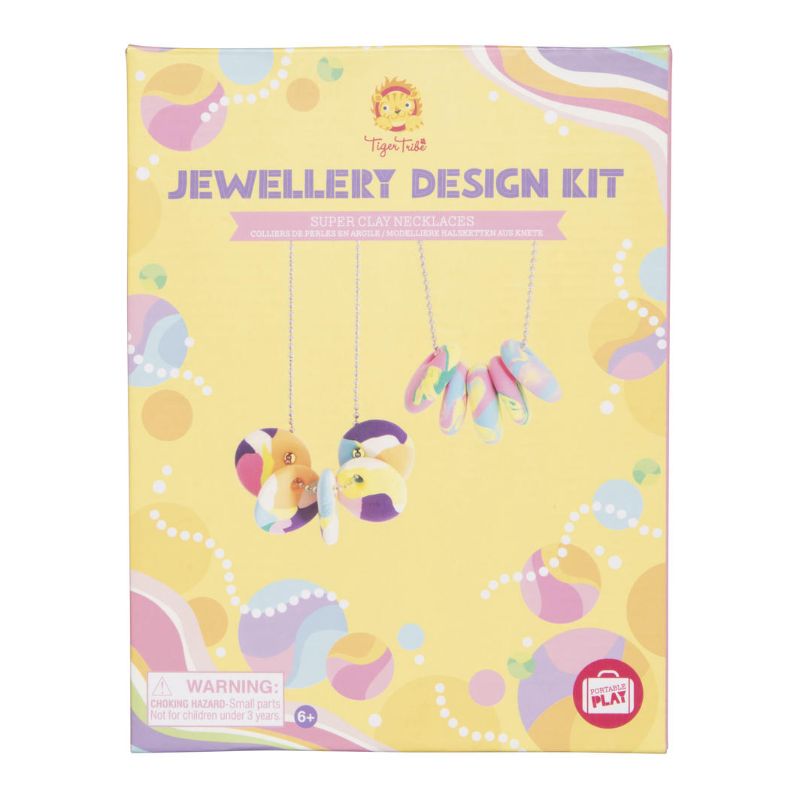 Colorful polymer clay jewellery design kit for crafting personalized necklaces, perfect for all skill levels.