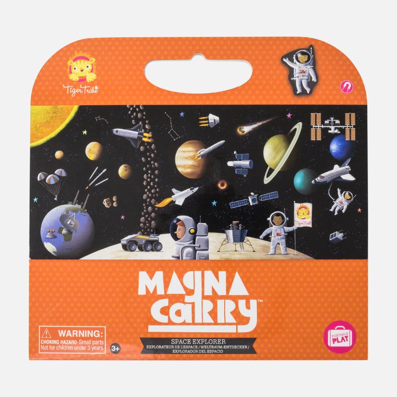 Colorful magnetic space-themed playset for kids, promoting creativity and learning through interstellar building adventures.