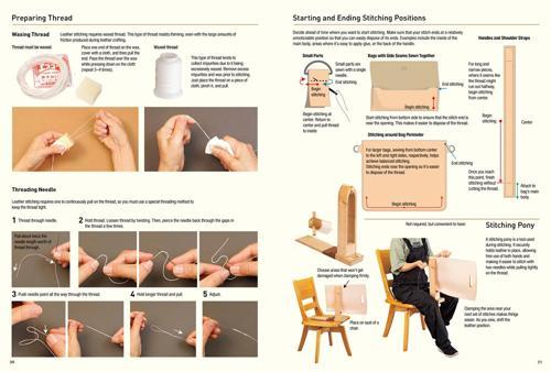 Crafting Leather Totes Backpacks and Bags - Craft Book - by Pigpong - Paperback
