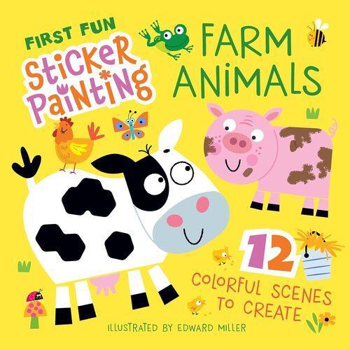 First Fun Sticker Painting Farm Animals - Nature Book - by Edward Miller