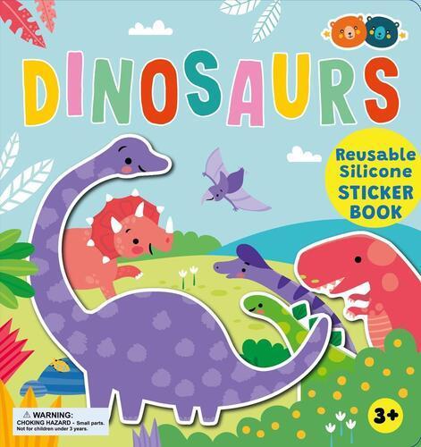 Dinosaurs Silicone Sticker Book - by Buddy and Barney - Hardcover