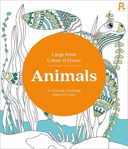 Large Print Colour & Frame Animals - Nature Book - Paperback