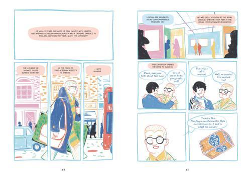 David Hockney A Graphic Novel - Fiction Book - by Monica Foggia - Hardcover