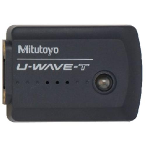 Mitutoyo U-Wave Transmitter with buzzer for wireless data transfer, compact design, compatible with Digimatic gauges and software.