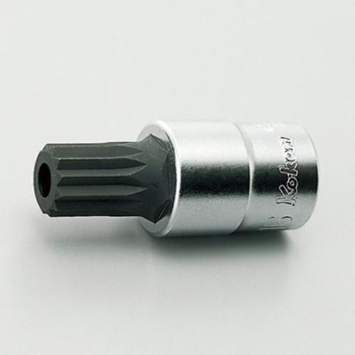 Koken 4020-60 XZN Bit Socket with hole, 1/2" drive, designed for oil drain plugs on Audi, VW, and Porsche gearboxes.