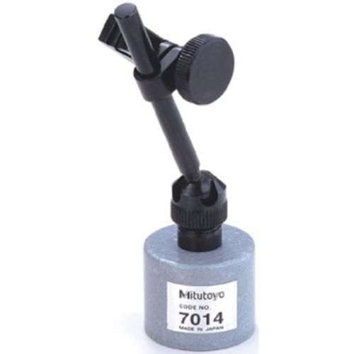 Mitutoyo Mini Magnetic Stand with strong magnetic base for precision measurement, supporting 6mm and 8mm indicators.