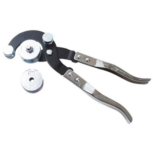 AmPro Tube Bender Plier for precise bending of copper and steel tubes, featuring roller adaptors for various sizes.