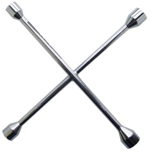 AmPro Wheel Brace 4 Way with four sizes (17-23mm) for efficient tire changes, compact and durable for emergency use.