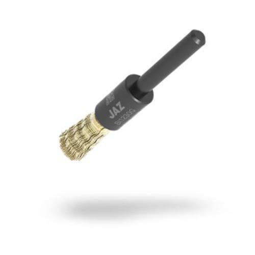 Jaz End Brush 12mm x 30mm x 0.4mm - 6mm Shank - Coated Steel Loose- Tapered (BRU