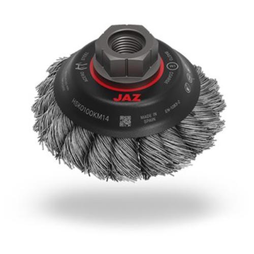 Jaz Bevelled Brush High Speed Twist Knot 100mm x 22mm x 0.5mm - M10 Multi Fit -