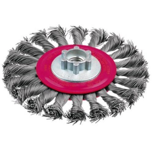Jaz Wire Wheel High Speed Twist Knot 115mm x 25mm x 0.5mm - M14 x 2 - Grey Stee