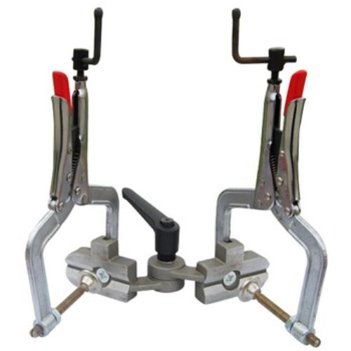 Strong Hand Angle Clamping Tool with adjustable angles, includes two clamps for secure and versatile woodworking and metalworking applications.