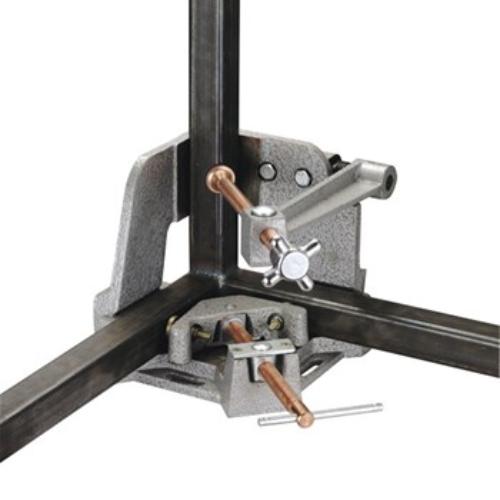 Strong Hand Welders Vice 3 Axis securely holds workpieces, featuring Quick Acting Screws and a Swing Away Arm for efficiency.
