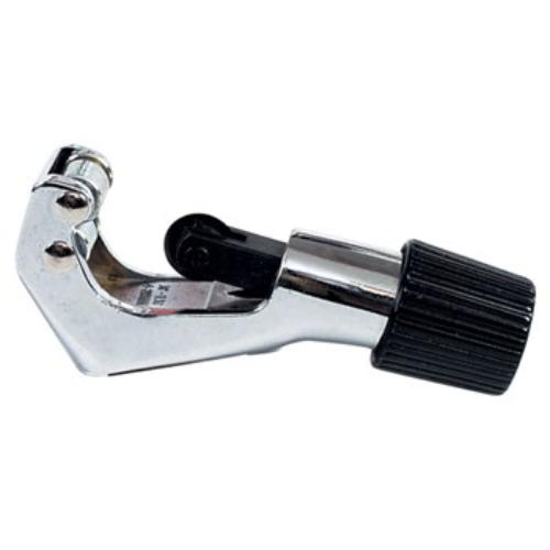 AmPro Tube Cutter featuring extra-wide wheels for stable, precise cuts on tubing up to 28mm OD and 6mm from the end.