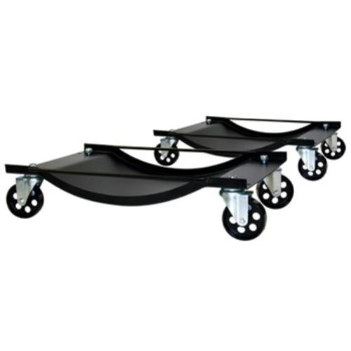 Torin Big Red TRF0320 Car Dolly set, capable of supporting up to 1.8 tonnes for easy vehicle maneuvering in tight spaces.