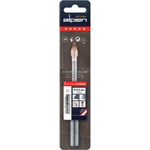 Alpen Series 300 drill bit for hard porcelain tiles, designed for precision drilling without coolant at 200rpm.