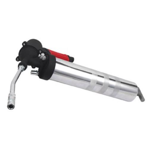 AmPro Air Grease Gun 500cc with durable cast aluminum body, ergonomic grip, 3-way loading, and 3600 PSI pressure for efficient lubrication.