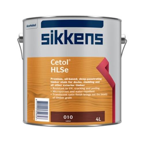 Sikkens HLSe Walnut 4L exterior wood stain enhances wood's natural beauty while providing UV and moisture protection.