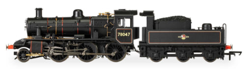 Hornby Trains BR Std 2MT '78047' model showcases a detailed 2-6-0 locomotive from the 1950s British railways.