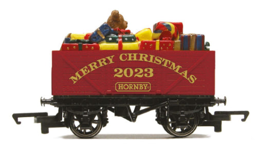 Hornby Christmas Wagon 2023, a colorful model train accessory celebrating the festive spirit with intricate holiday designs.