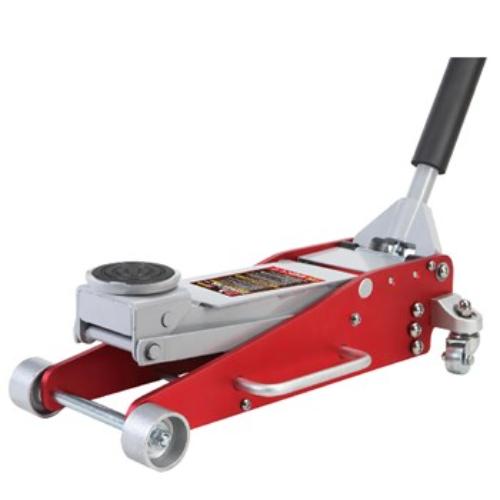 Wayco Race Jack Steel/Alloy 2.5 Ton, low profile at 100mm height, lightweight, with nylon wheels for easy maneuverability.