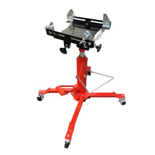 Wayco Transmission Lifter 0.5 Ton, heavy-duty tool for safe lifting, foot-operated hydraulic system, and adjustable head for versatility.