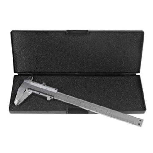 Wayco Vernier 6" Caliper with precise Metric and Imperial measurements, featuring easy-to-read 1/16th increments for accuracy.
