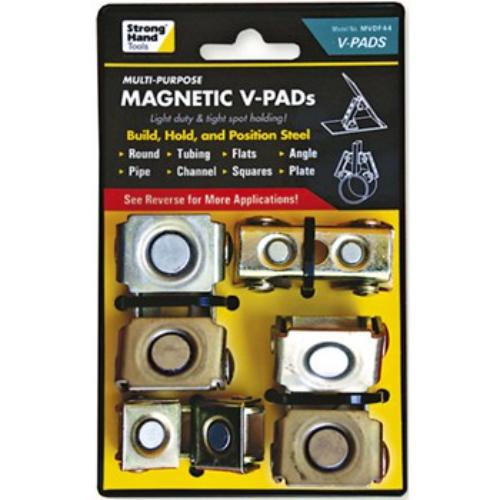 Strong Hand Adjustable Magnetic V Pads with powerful magnets for versatile holding and positioning of metal components.
