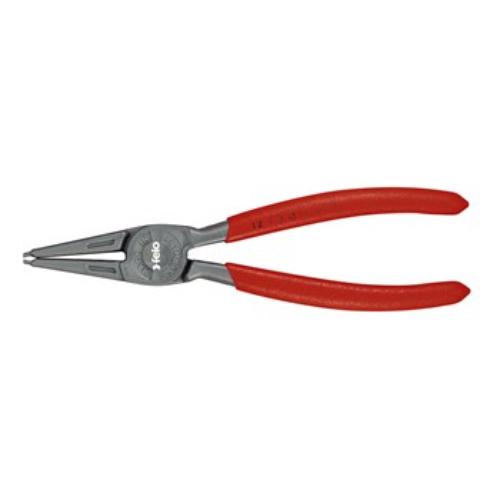Felo Internal Circlip Plier with straight jaws, 19-60mm capacity, chrome-vanadium steel, and anti-slip tips for precision fitting.