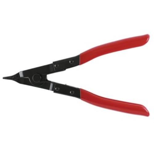 AmPro Angle Tip Circlip Plier with serrated jaws for secure grip, designed for easy removal and installation of lock rings.