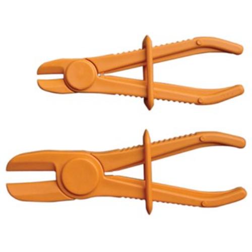 AmPro Hose Pinch-Off Plier 2pc set for safe brake and fuel line maintenance, with radius jaws and lightweight design.