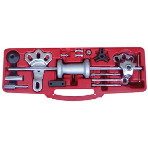 AmPro Slide Hammer Set 5lb designed for efficient automotive repairs, extracts axles and bearings with versatile attachments.