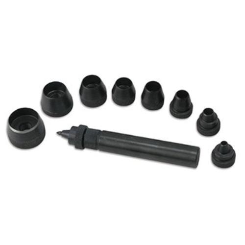 AmPro 10pc Hollow Punch Set featuring durable steel punches from 5mm to 32mm for precise cutting in various materials.