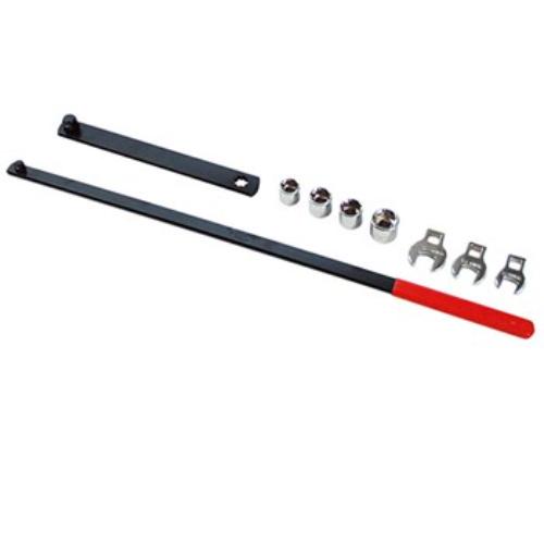 AmPro 9pc Serpentine Belt Tool Set with sockets and wrenches for easy belt maintenance in confined spaces.
