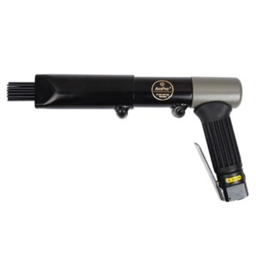 AmPro Air Needle Scaler with pistol grip, 3700 BPM, 29 needles, for efficient rust and paint removal.