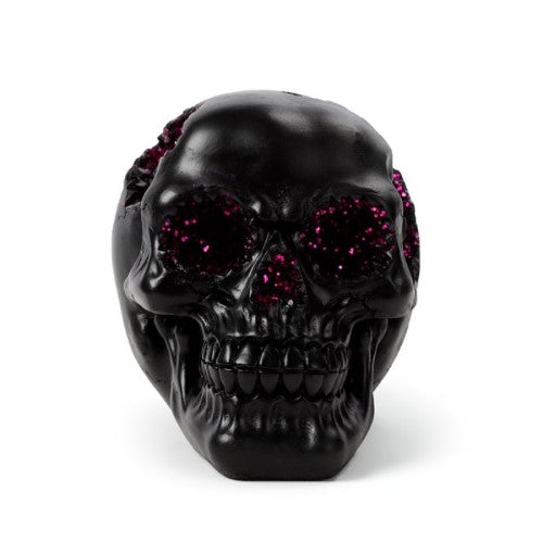 Ornament - Black Crystal Cave Skull (Set of 2 Assorted)