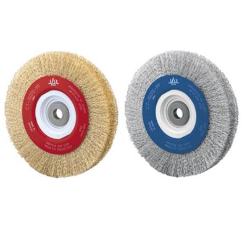 Jaz Wire Wheel Wide Face Crimped 150mm, durable steel for effective surface cleaning on multiple materials, max RPM 6,500.