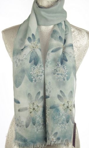 Scarf - Sunflower Print Scarf - Mint