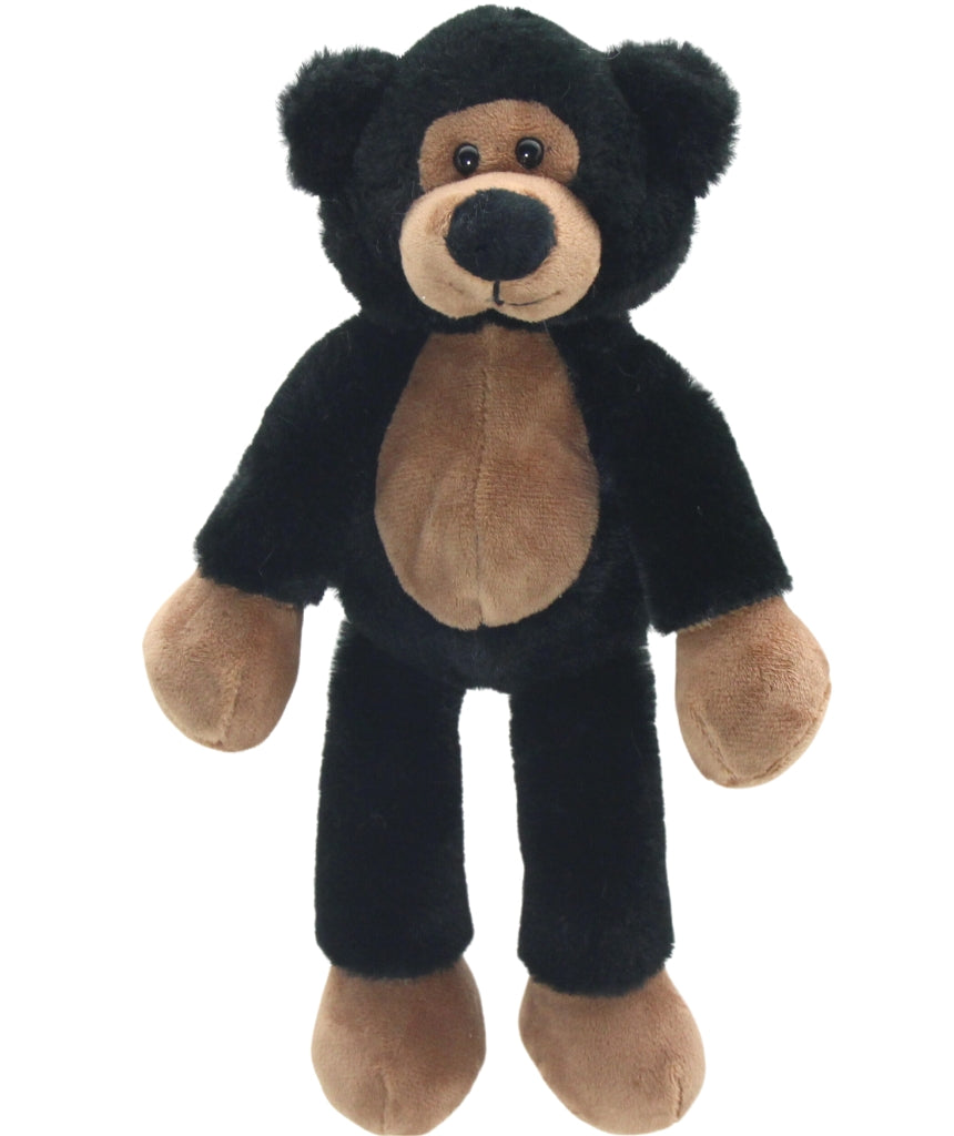 Soft Plush Toy - Rowan Bear. Long Legged Black Bear.