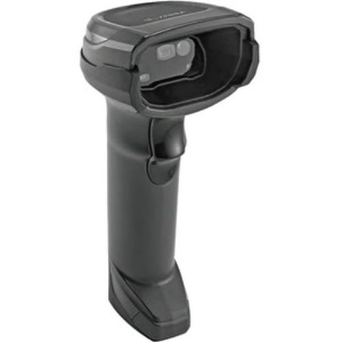 Zebra DS8178-SR barcode scanner in black with FIPS cradle, featuring wireless 1D/2D scanning for retail efficiency.