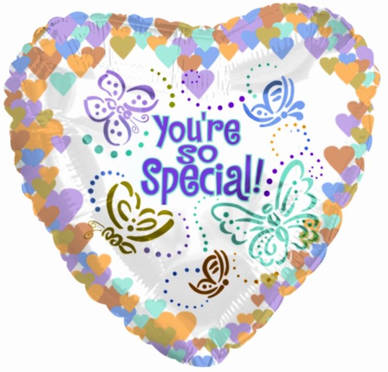 Foil/Helium Balloon - You're So Special Butterflies (17")