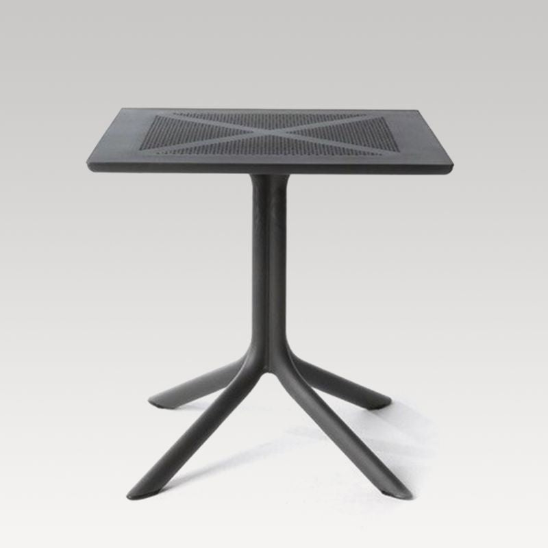 Square Table - Clip Single Pedestal 700mm (Charcoal)