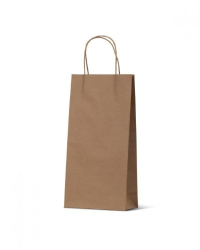 Paper Bag Brown Kraft Double Wine Bag - (100 Bags) 36 x 18cm