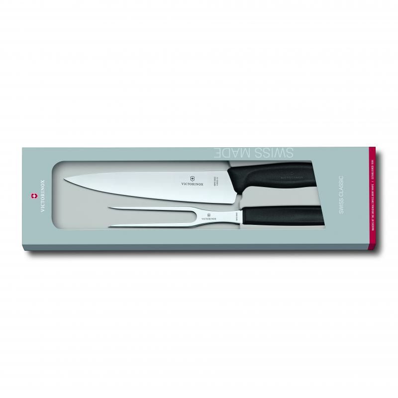 Victorinox Swiss Classic Carving Set, 2 Pieces | Black