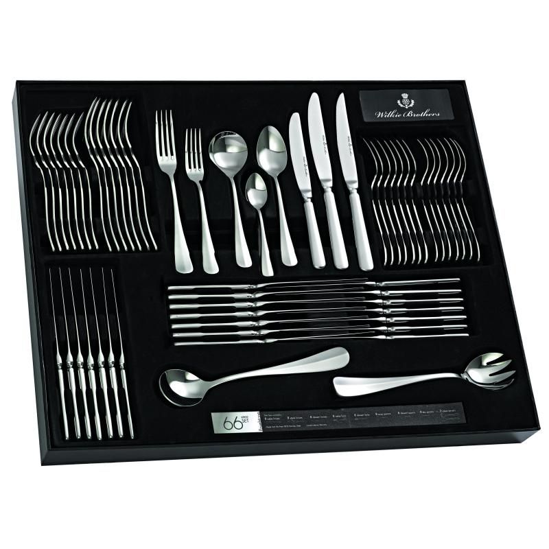 Wilkie Brothers 66 Piece Ravelstone Cutlery Set Gift Boxed