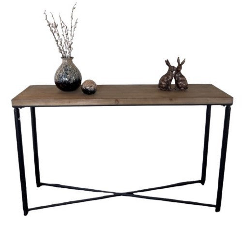 Wood Top Console Table (130 x 33 x 80cm)