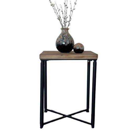 Wood Top Side Table (49 x 49 x 66cm)